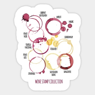 Wine Stamp Collection Sticker